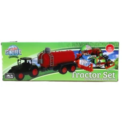 Auto's></noscript> Tractor met giertank kids globe 49 cm groen/rood