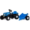Tractoren> Traptractor RollyKid New Holland Met Aanhanger