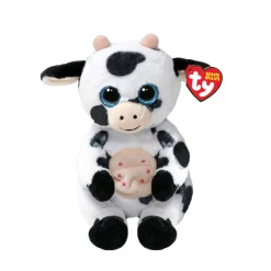 Dieren Knuffels En Pluche>Ty Beanie Bellies Cow Black/White 17cm