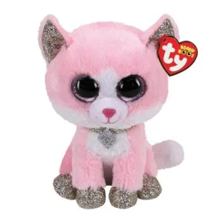 Dieren Knuffels En Pluche> Ty Beanie Boo Fiona Pink Cat 24 Cm