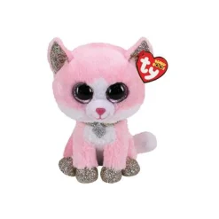 Dieren Knuffels En Pluche> Ty Beanie BOO Fiona Pink Cat 15 Cm