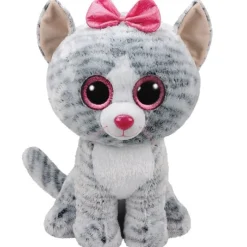 Dieren Knuffels En Pluche> Ty Beanie XL Kiki Grey Cat 42 cm