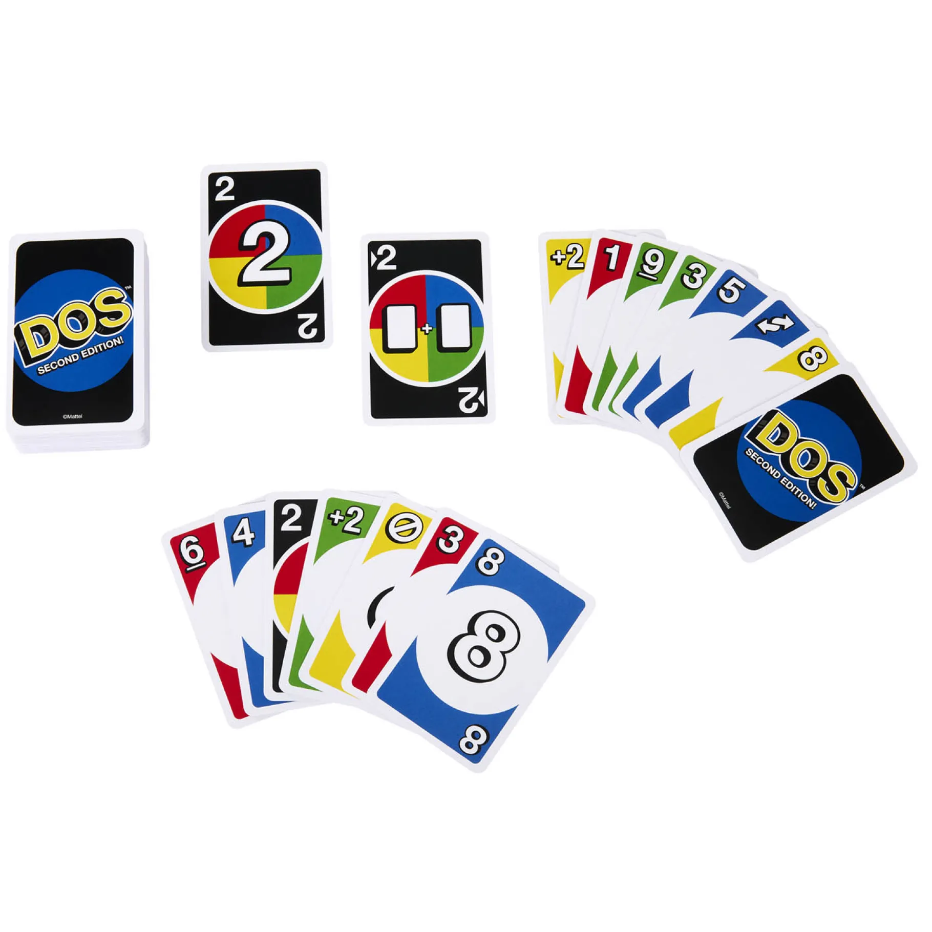 Kaartspellen>Mattel Uno Dos Second Edition - Kaartspel