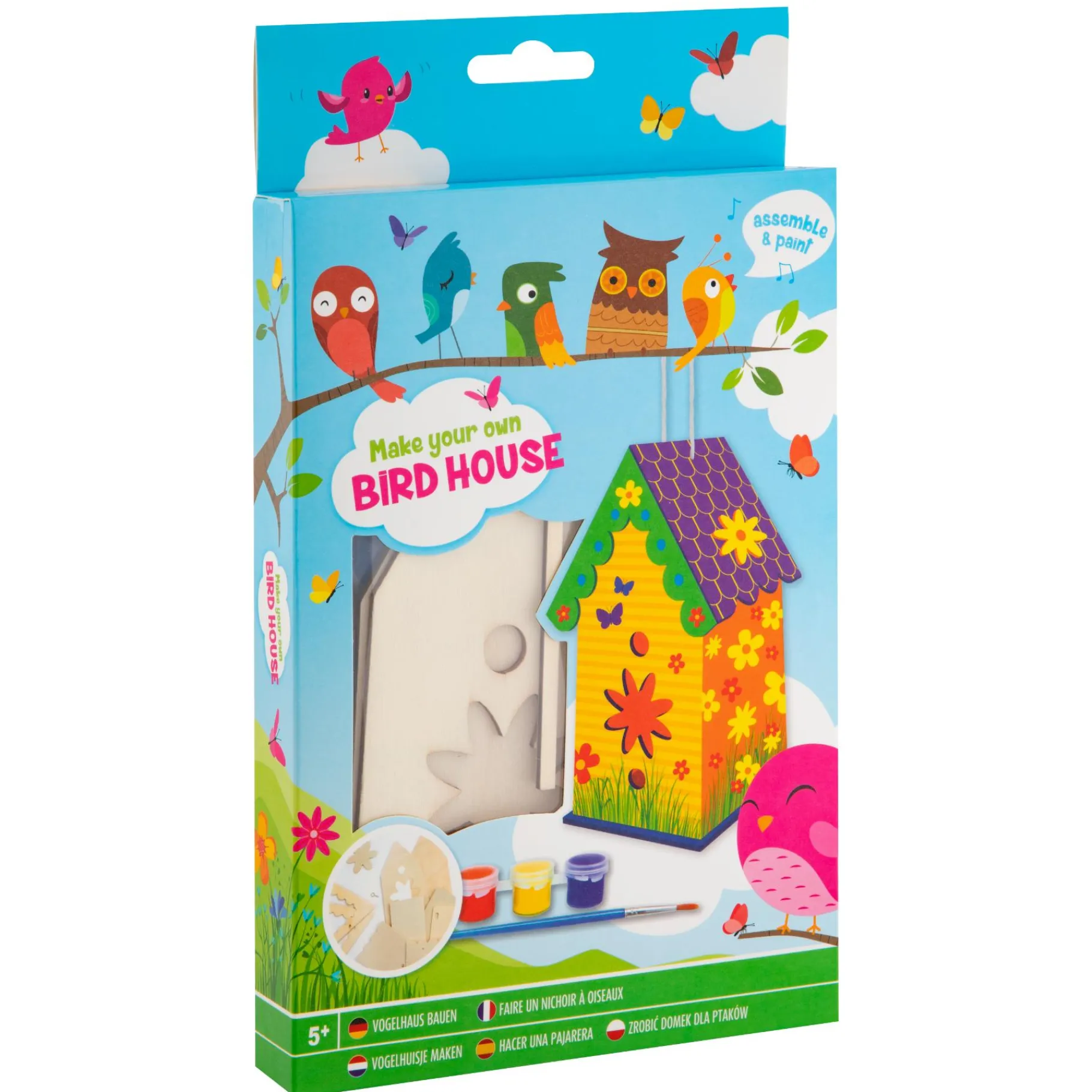 Knutselsets> Vogelhuisje maken mini 3 assorti