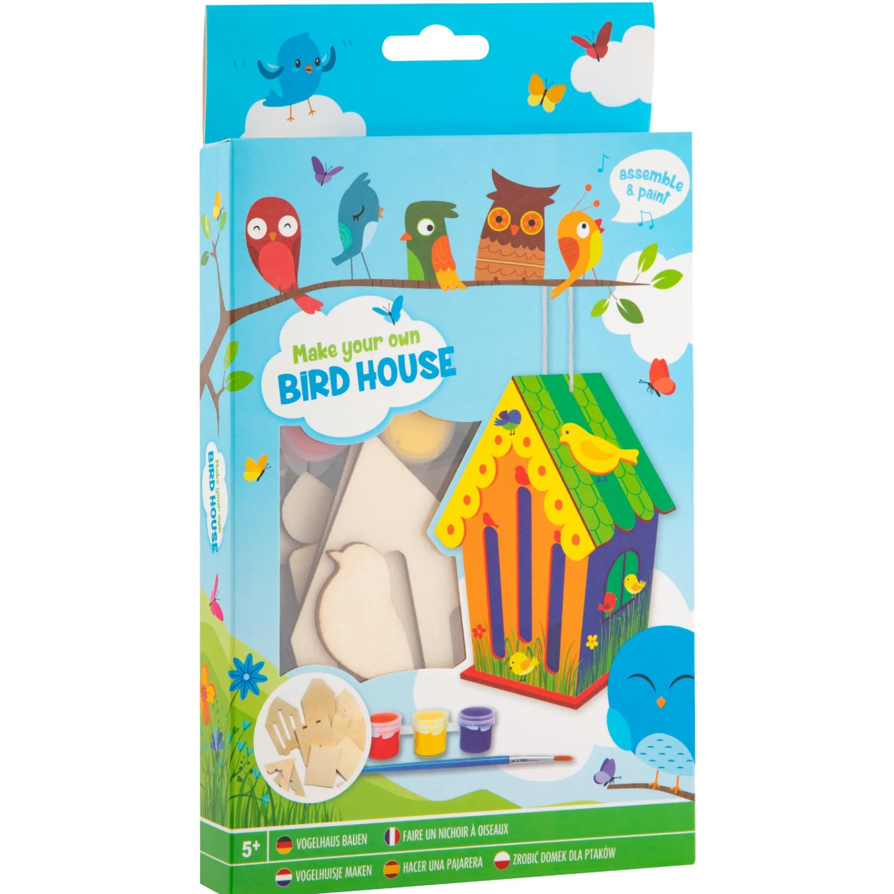 Knutselsets> Vogelhuisje maken mini 3 assorti