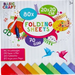 Papier> Vouwblaadjes 20X20 Cm 80 Stuks