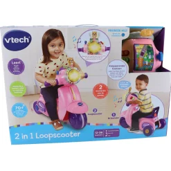 Loopfiguren|Looptrainer> Vtech Baby 2 in 1 Loopscooter roze