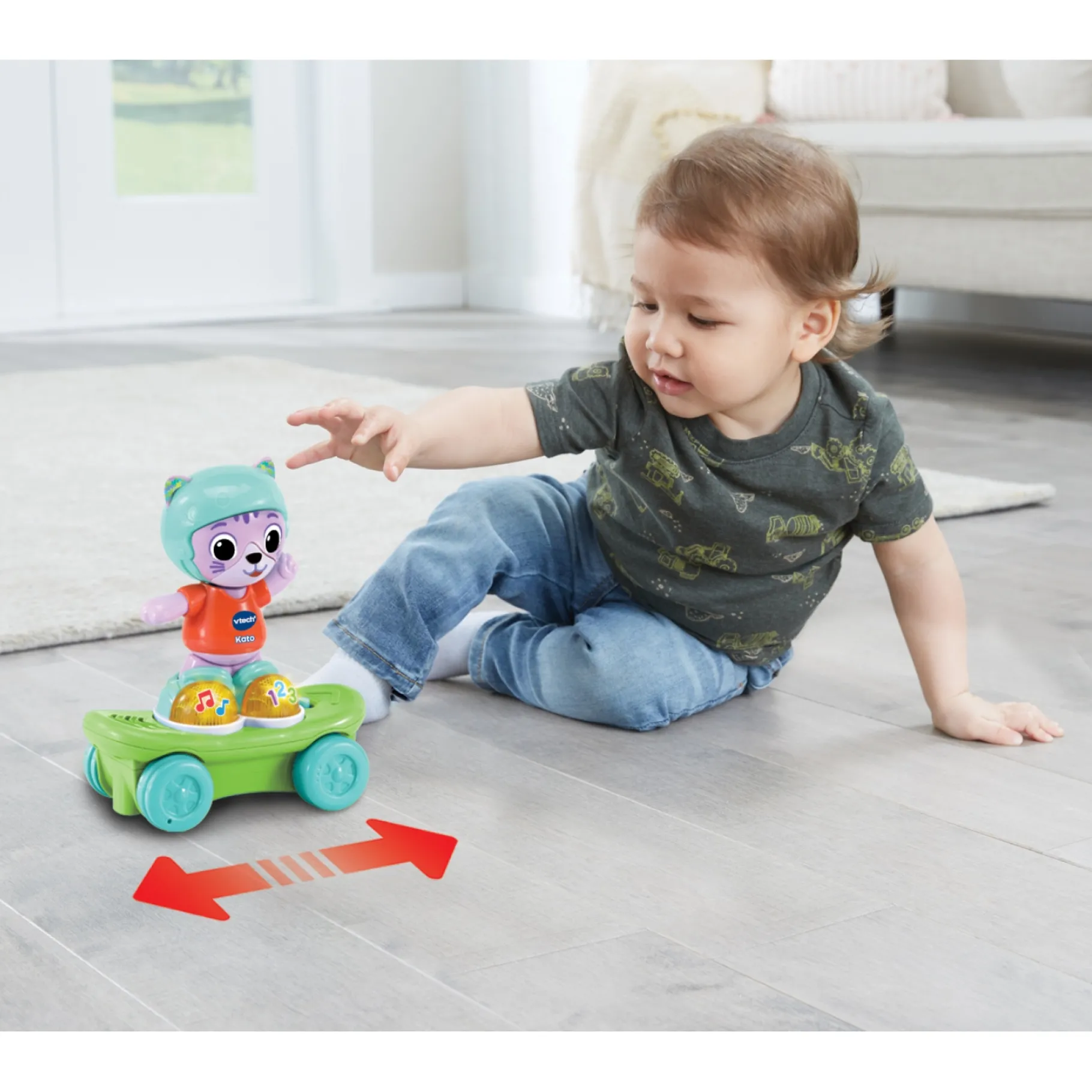 Babyspeelgoed>Vtech Baby De Skateboard Kat