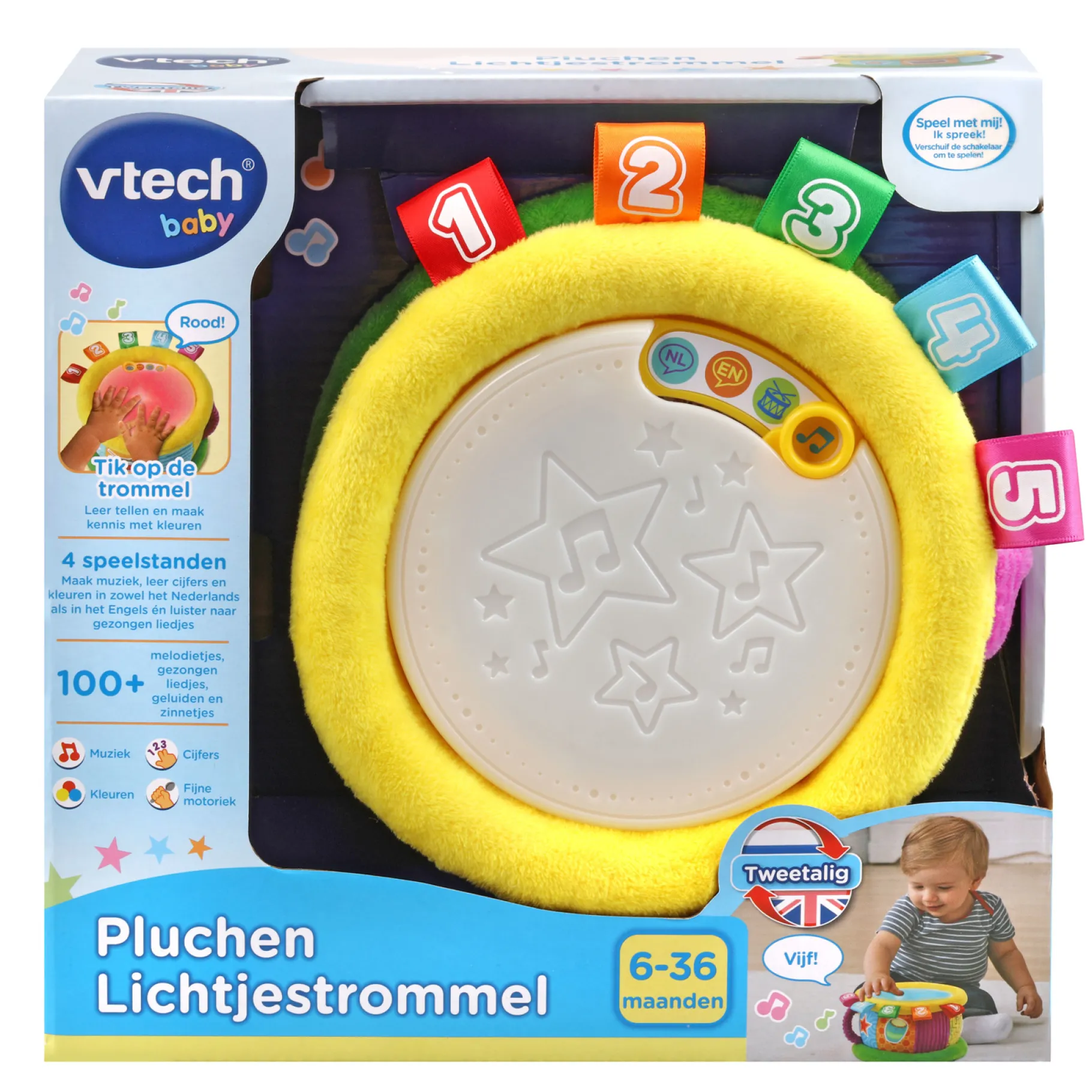 Babyspeelgoed>Vtech Baby Lichtjestrommel Pluche