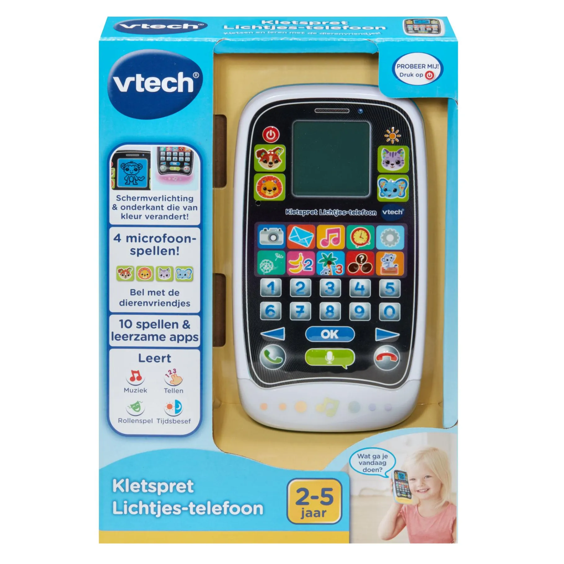 Babyspeelgoed>Vtech Kleuter Kletspret Lichtjestelefoon