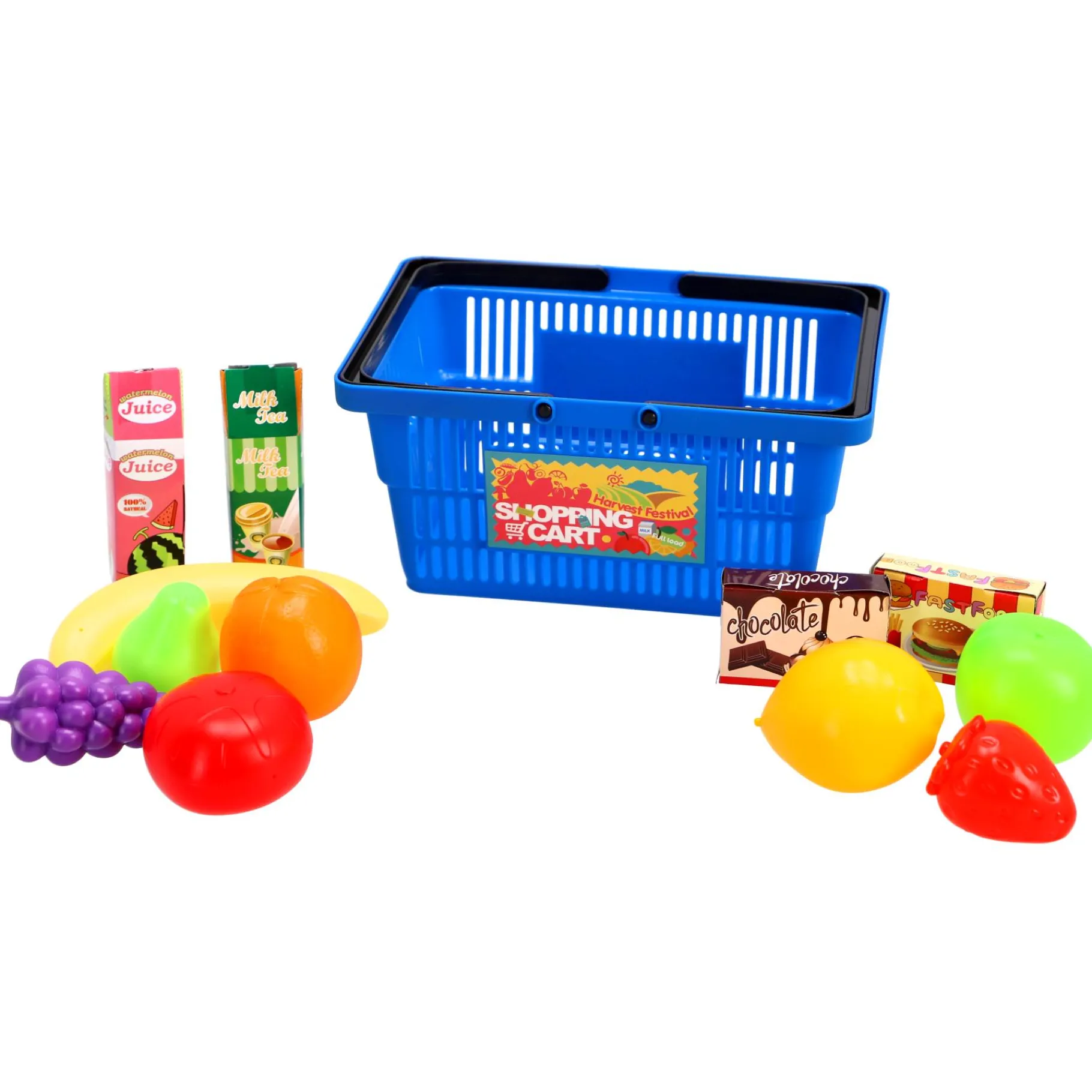 Meisjes|Winkelspeelgoed> Winkelmandje gevuld rood