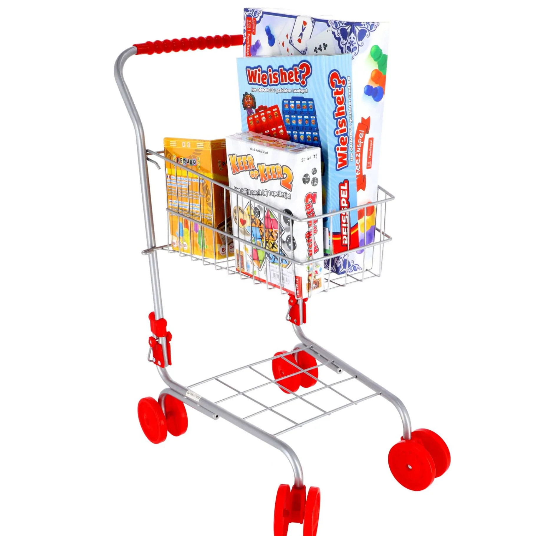 Meisjes|Winkelspeelgoed> Winkelwagen Rood Metaal