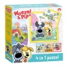 Legpuzzels> Woezel & Pip 4 in 1 Puzzel
