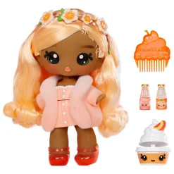Tienerpoppen|Meisjes> Yummiland Large Doll + Lipgloss Pet- Pia Peach