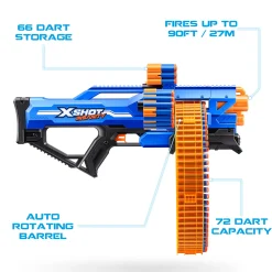 Blasters|Jongens></noscript>Zuru X-Shot insanity mad mega barrel blaster  (72 darts)