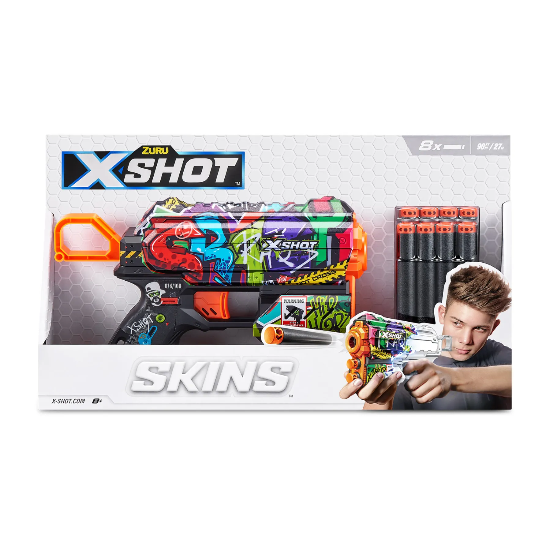 Blasters|Jongens>Zuru X-Shot Skins Flux Met 8 Darts